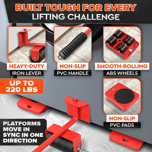 Heavy Furniture Lifter Tools with Sliders for Easy and Safe Shifting