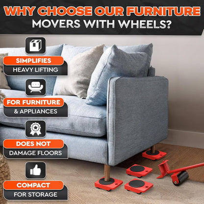 Heavy Furniture Lifter Tools with Sliders for Easy and Safe Shifting