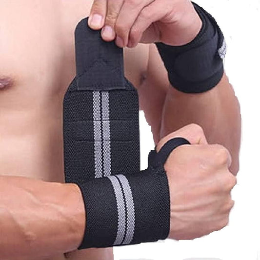 Gym Weightlifting Wrist Band Straps with Thumb Loop for Gym
