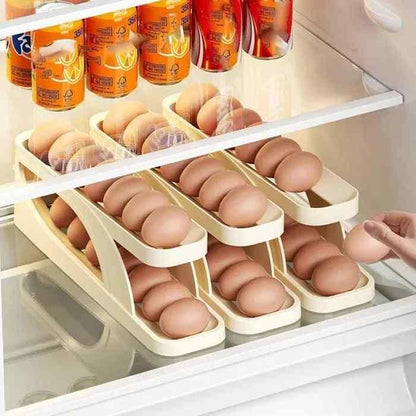 Decorative Rolling Egg Holder Rack for Refrigerator