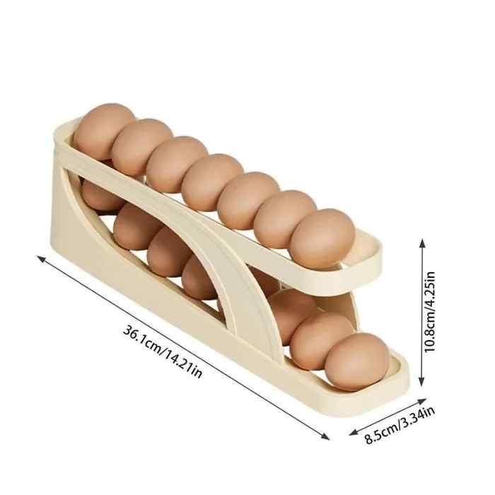 Decorative Rolling Egg Holder Rack for Refrigerator