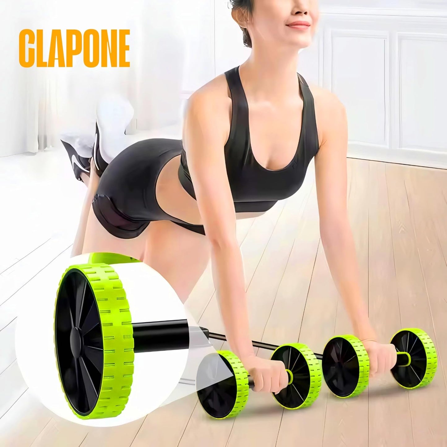 Wheel Roller for Core Workouts, Abdominal Roller Wheel with Knee Pad