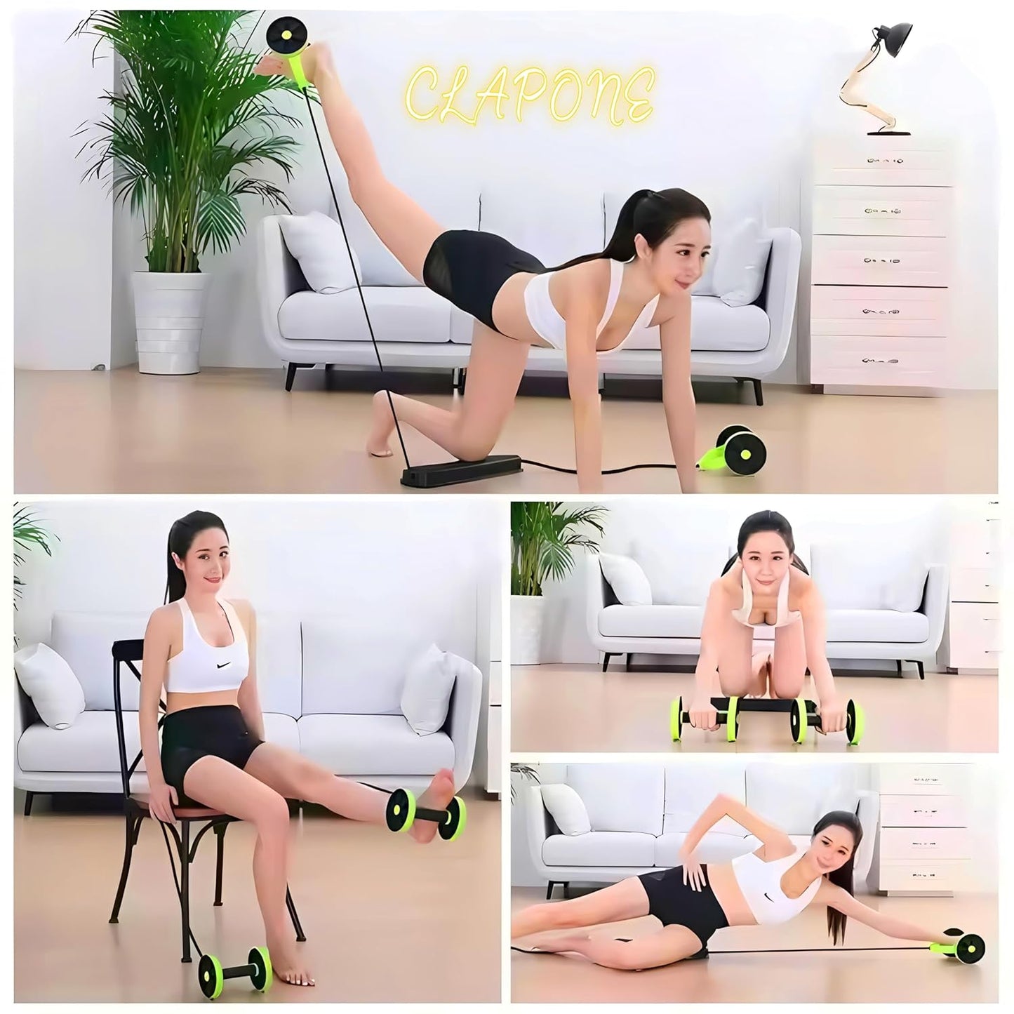 Wheel Roller for Core Workouts, Abdominal Roller Wheel with Knee Pad